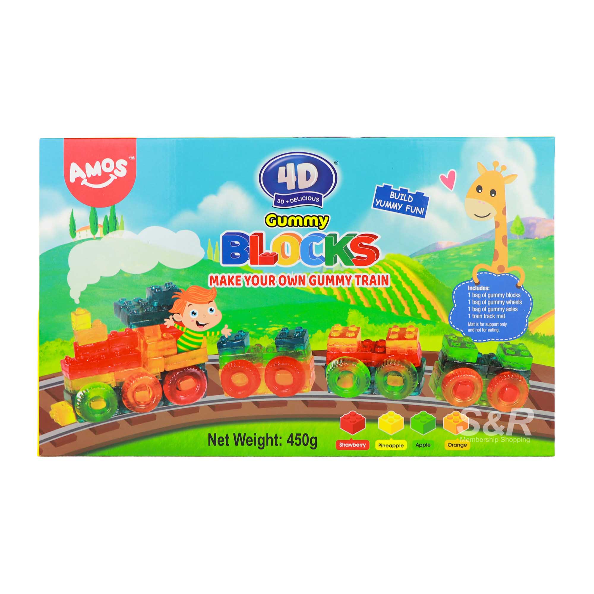 Amos 4D Gummy Blocks 450g Amos 4D Gummy Blocks 450g